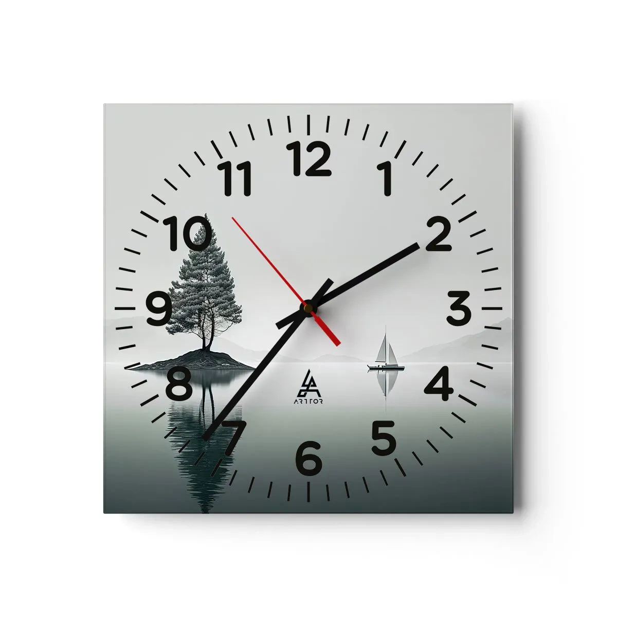 Wanduhr - Glasuhr - Traum - 40x40 cm