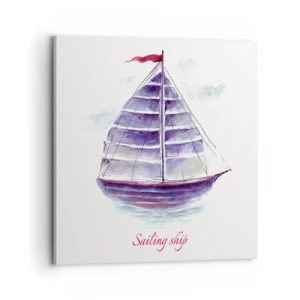 Bild auf Leinwand - Leinwandbild - Volle Segel und ruhiges Wasser - 70x70 cm