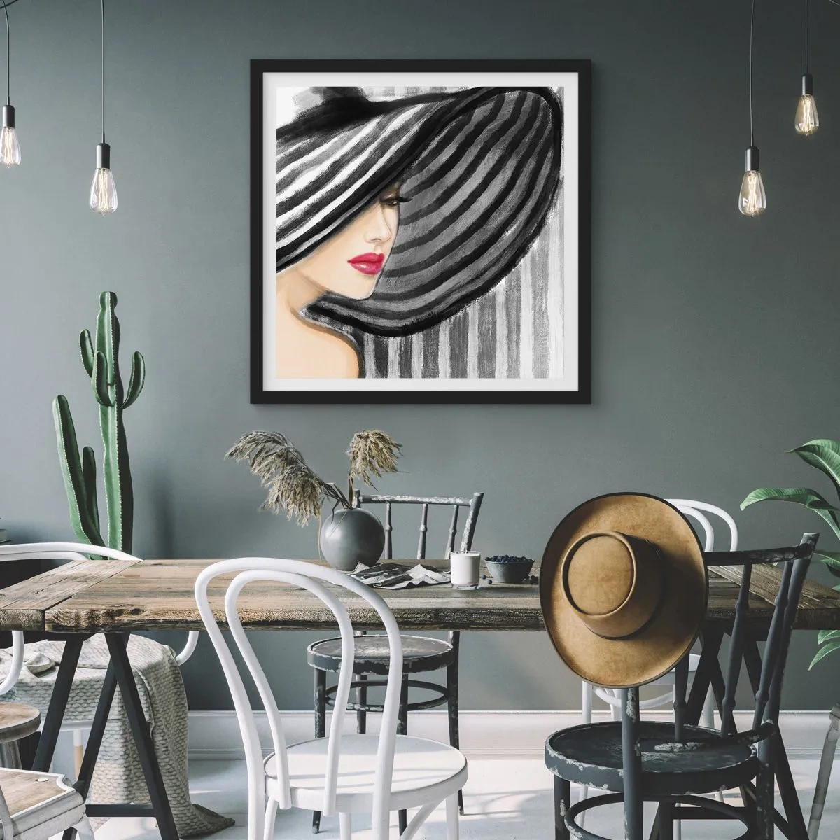 Poster in einem schwarzem Rahmen - Wo soll ich dich finden? - 50x50 cm