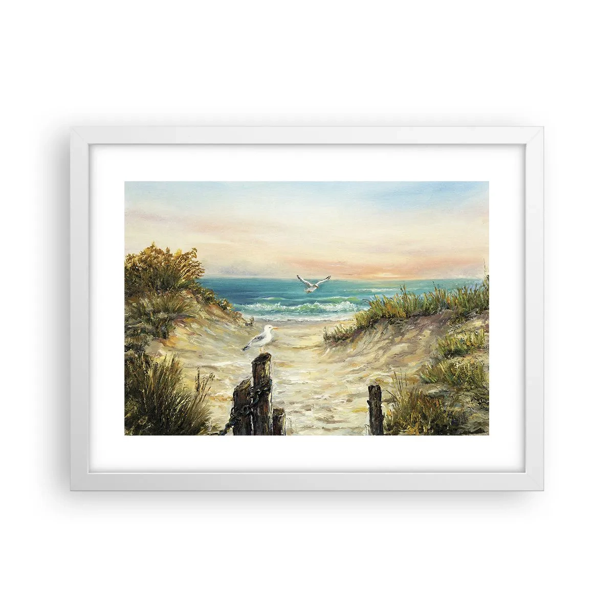 Poster in einem weißen Rahmen - Windlose Abgeschiedenheit - 40x30 cm