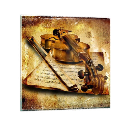 Glasbild - Bild auf glas - Ein Virtuose dringend benötigt - 70x70 cm