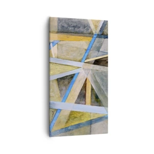 Bild auf Leinwand - Leinwandbild - Gerade oder diagonal? - 55x100 cm