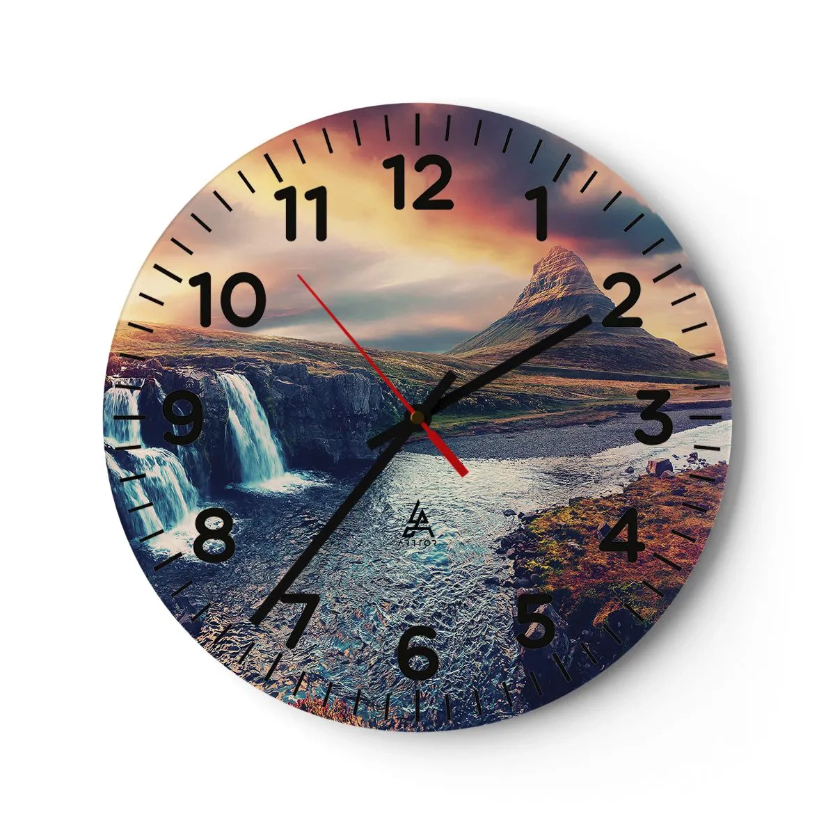 Wanduhr - Glasuhr - In der Majestät der Natur - 40x40 cm