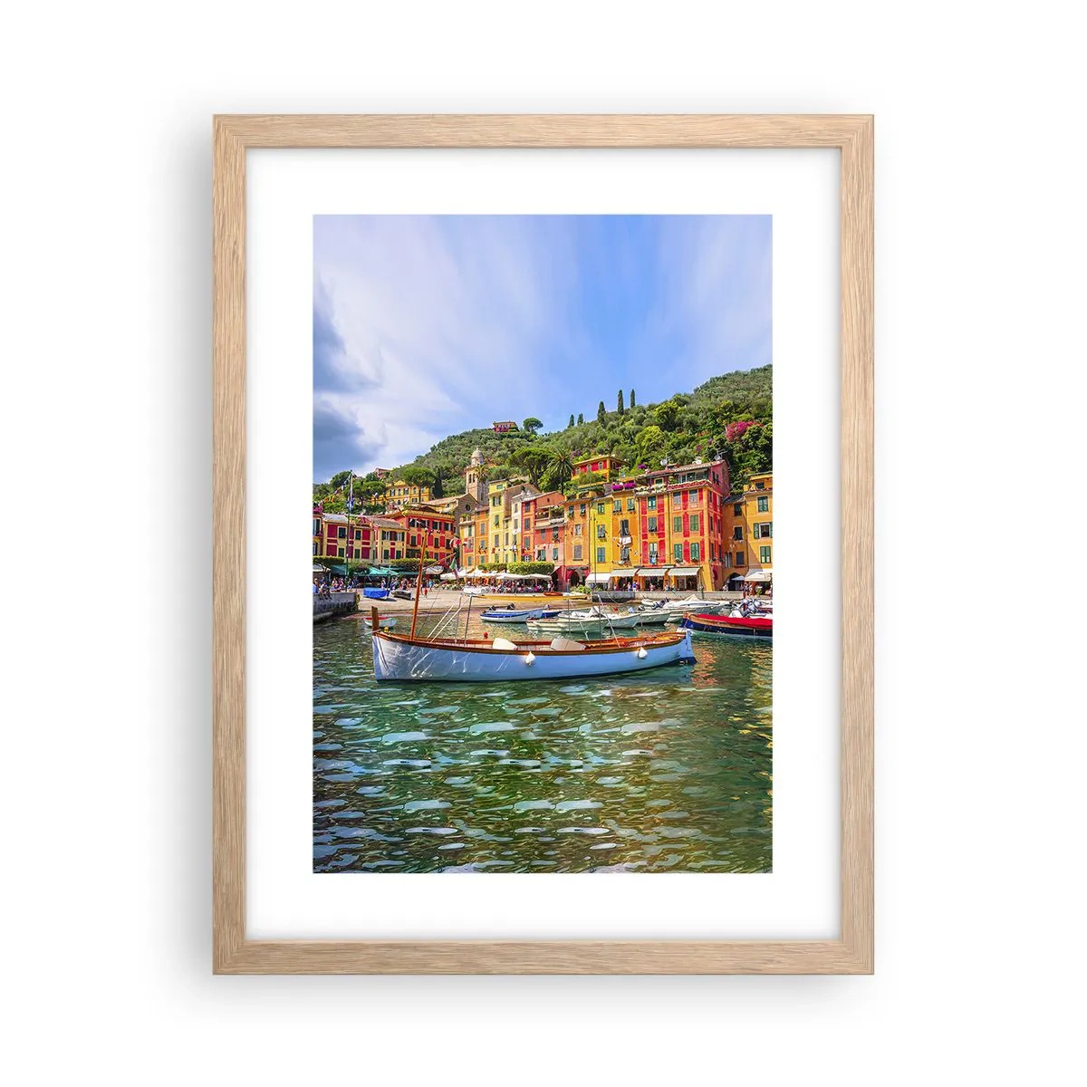 Poster in einem Rahmen aus heller Eiche - Italienischer Morgen - 30x40 cm