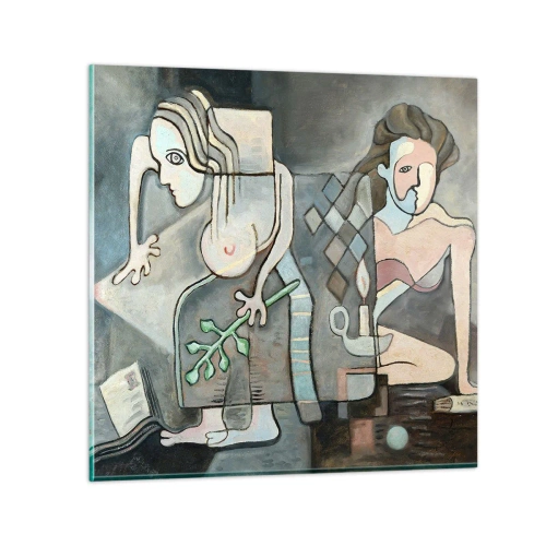 Glasbild - Bild auf glas - Mosaik aus Geist und Materie - 60x60 cm