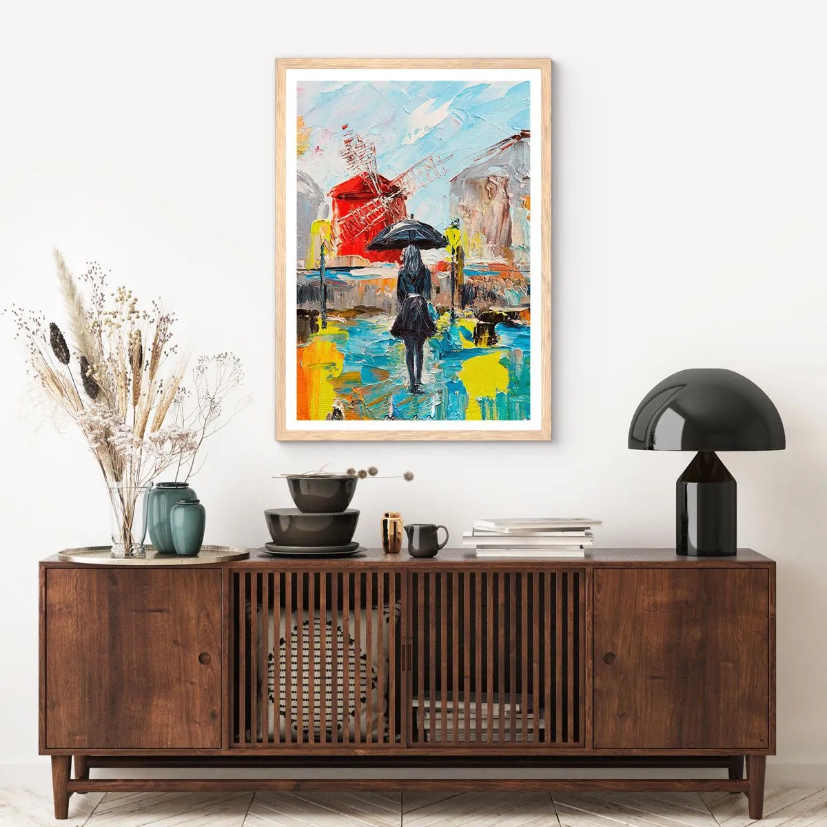 Poster in einem Rahmen aus heller Eiche - Pariser Legenden - 40x50 cm