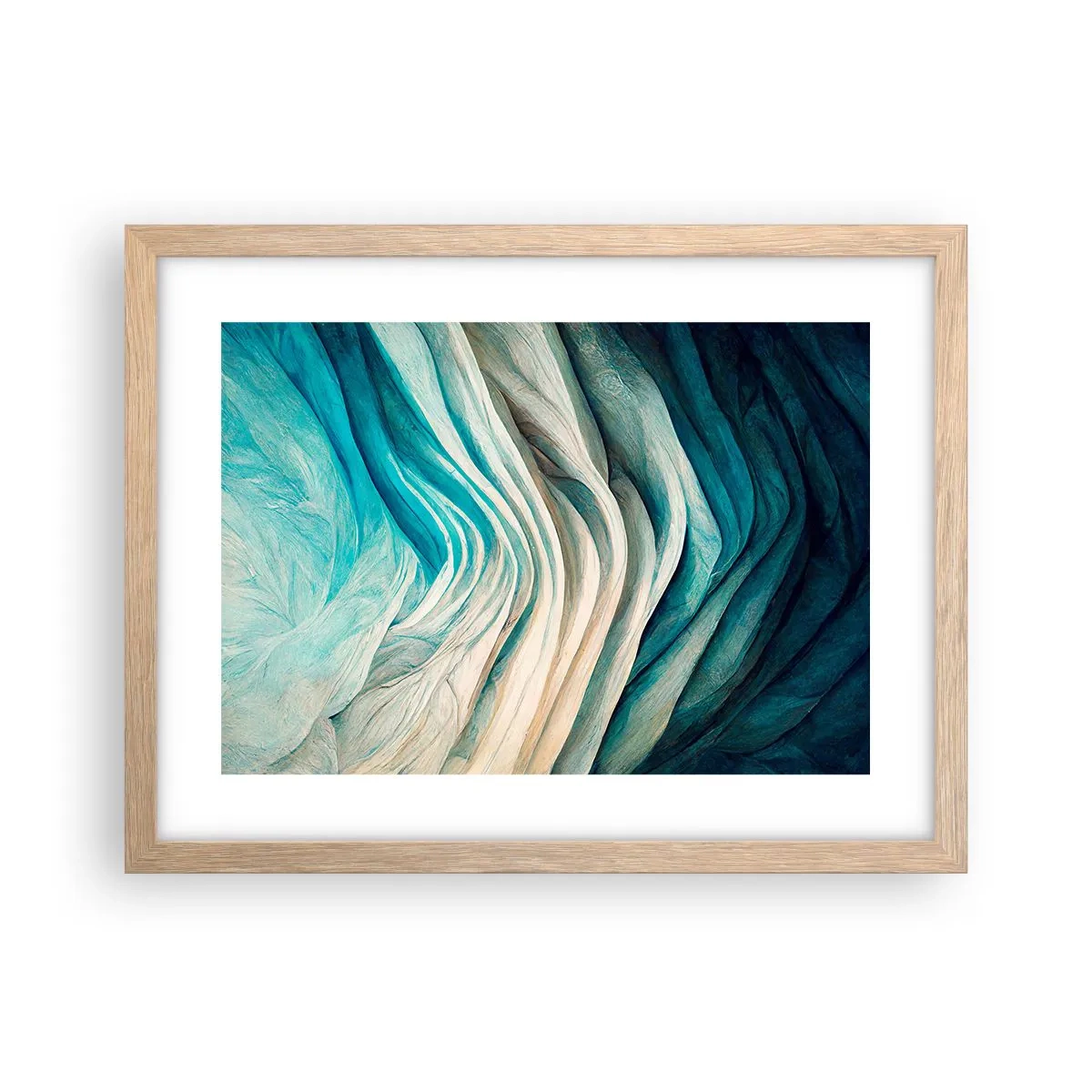 Poster in einem Rahmen aus heller Eiche - Blaue Unersättlichkeit - 40x30 cm