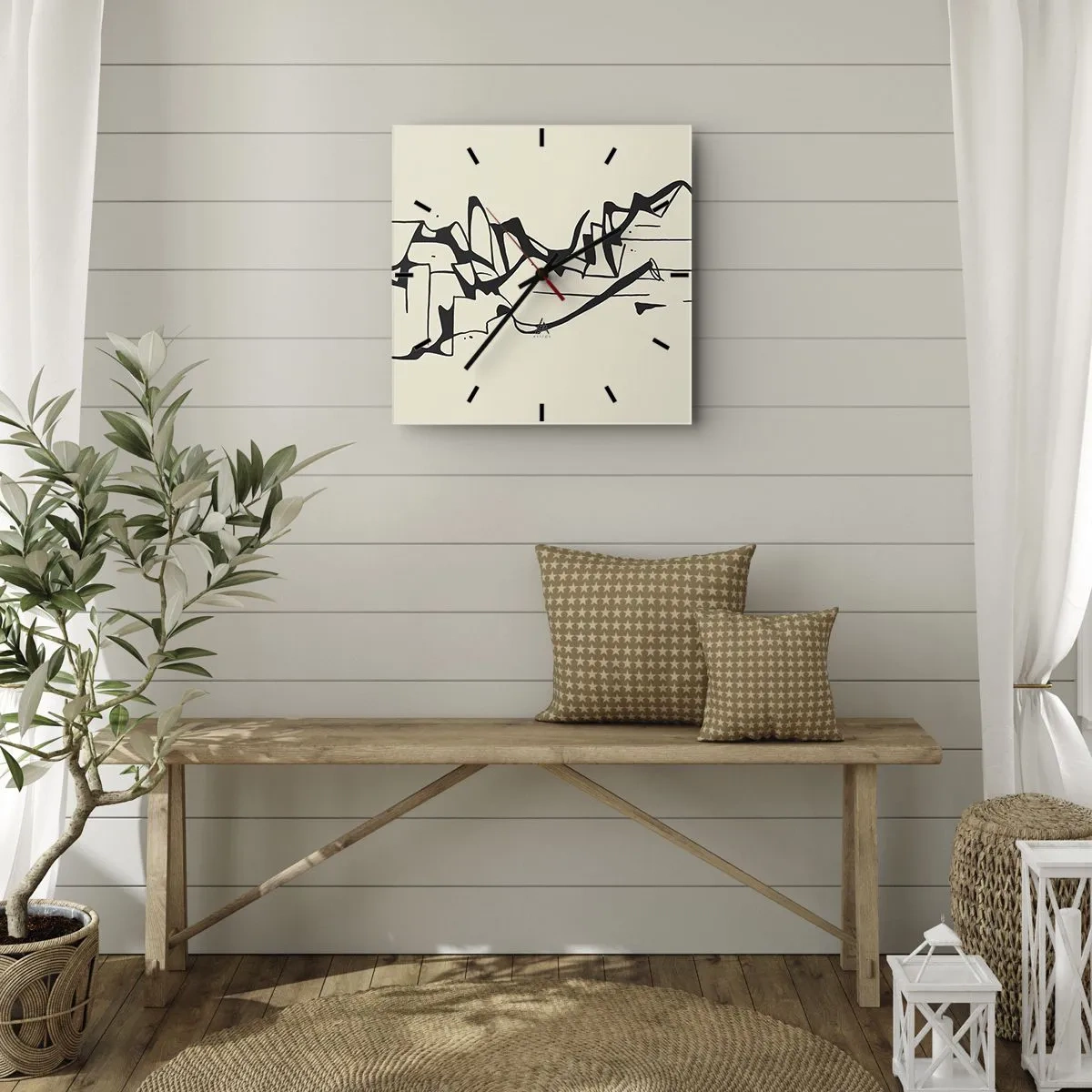 Wanduhr - Glasuhr - Vielleicht eine Landschaft - 30x30 cm