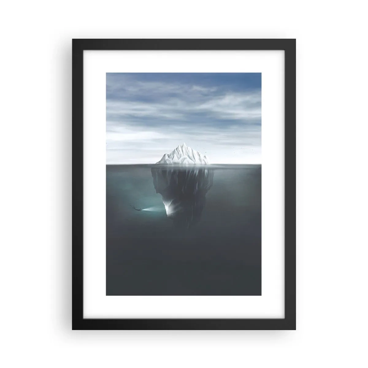 Poster in einem schwarzem Rahmen - Unterwassergeheimnis - 30x40 cm