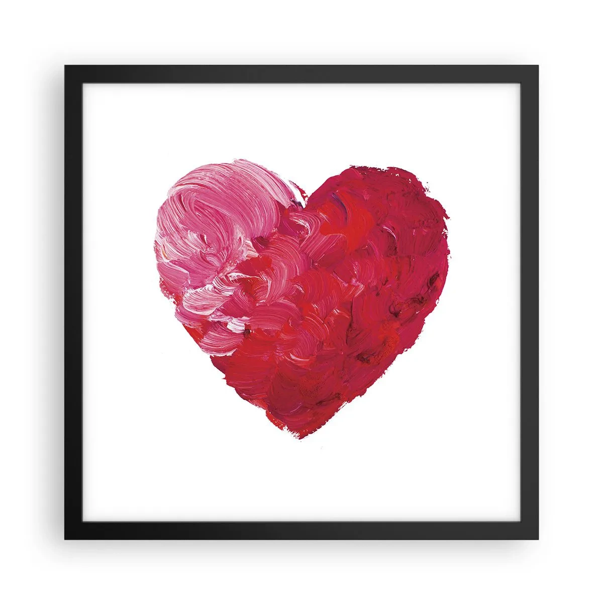 Poster in einem schwarzem Rahmen - Alles was du brauchst ist Liebe - 40x40 cm