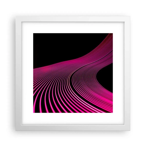 Poster in einem weißen Rahmen - Allee des Lichts - 30x30 cm