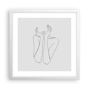 Poster in einem weißen Rahmen - Wovon Mädchen träumen - 40x40 cm