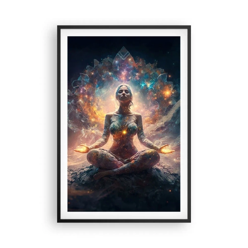 Poster in einem schwarzem Rahmen - Fluss guter Energie - 61x91 cm