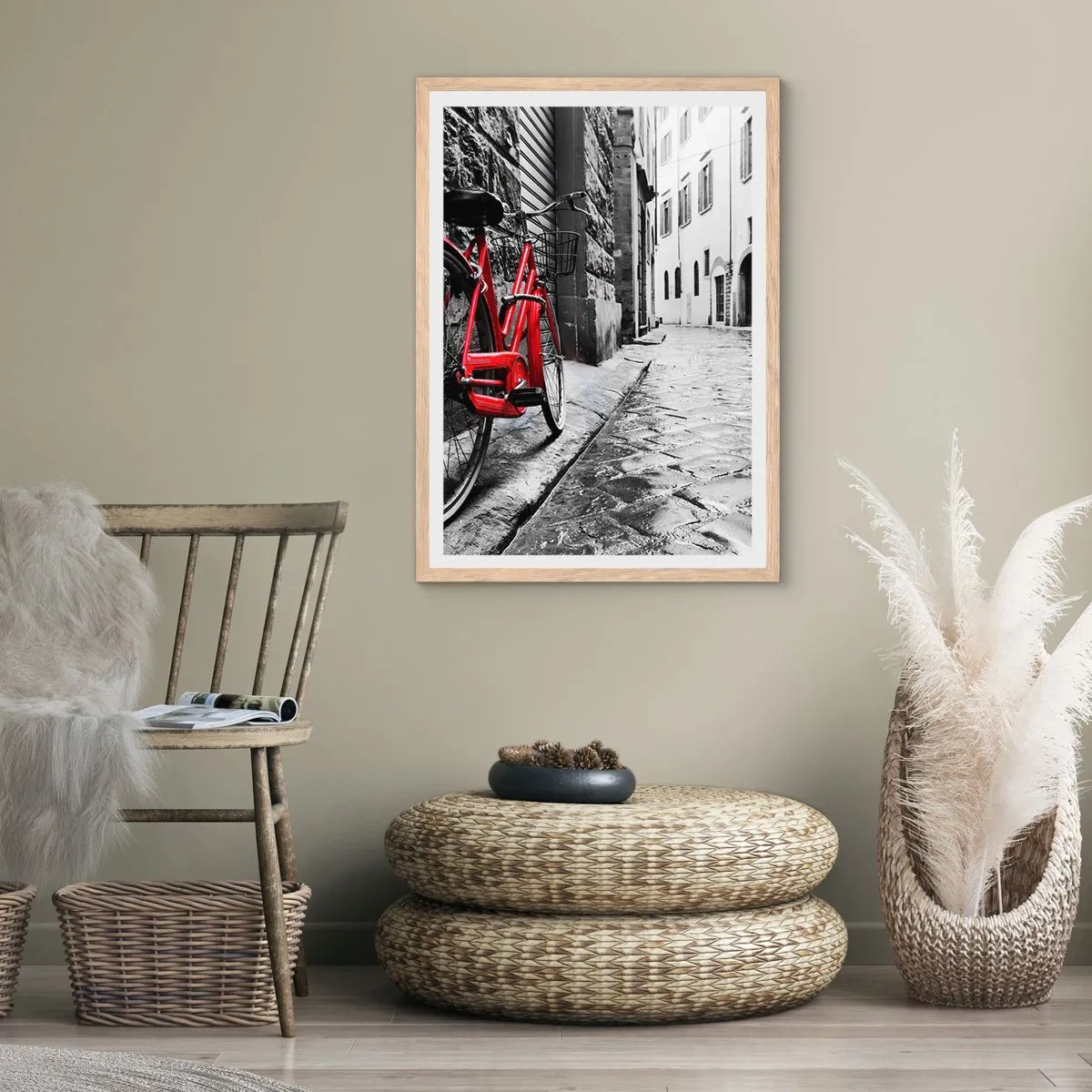 Poster in einem Rahmen aus heller Eiche - Wahre Schönheit wird nicht alt - 40x50 cm