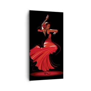 Bild auf Leinwand - Leinwandbild - Der feurige Geist des Flamenco - 65x120 cm