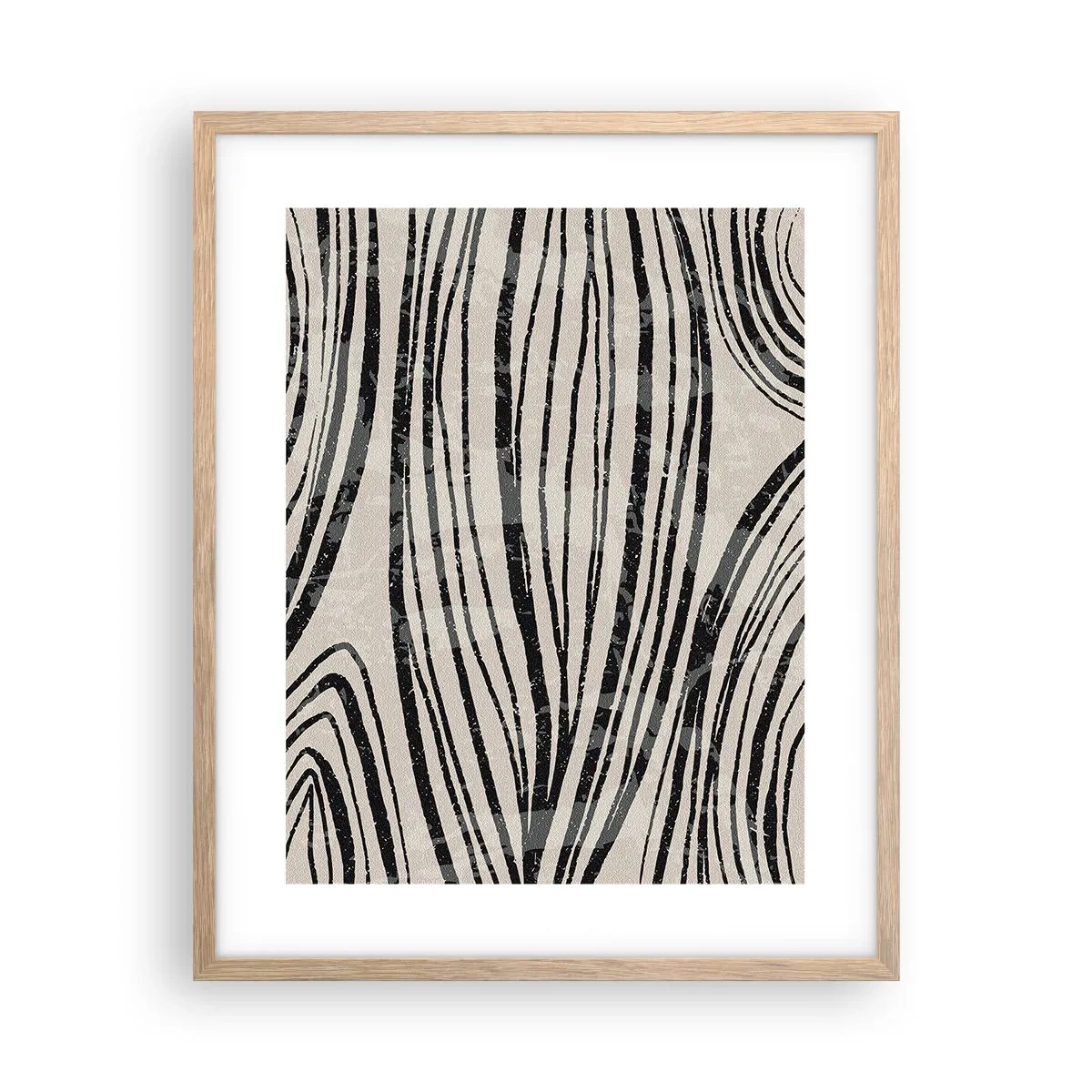 Poster in einem Rahmen aus heller Eiche - Linienpool - 40x50 cm
