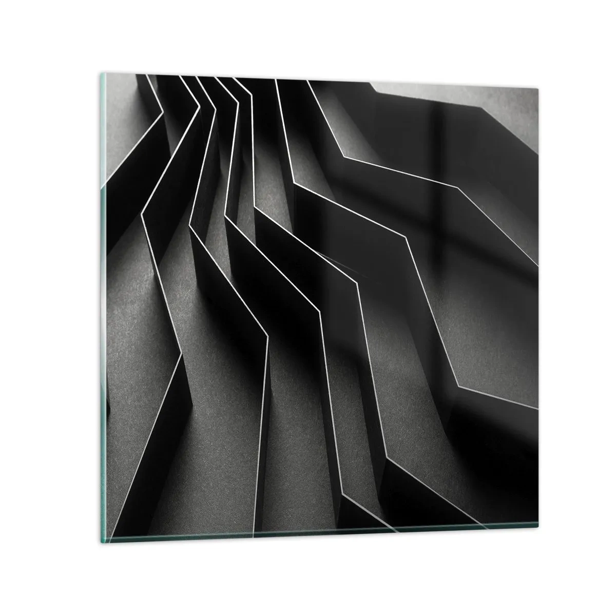 Glasbild - Bild auf glas - Räumliche Ordnung - 60x60 cm