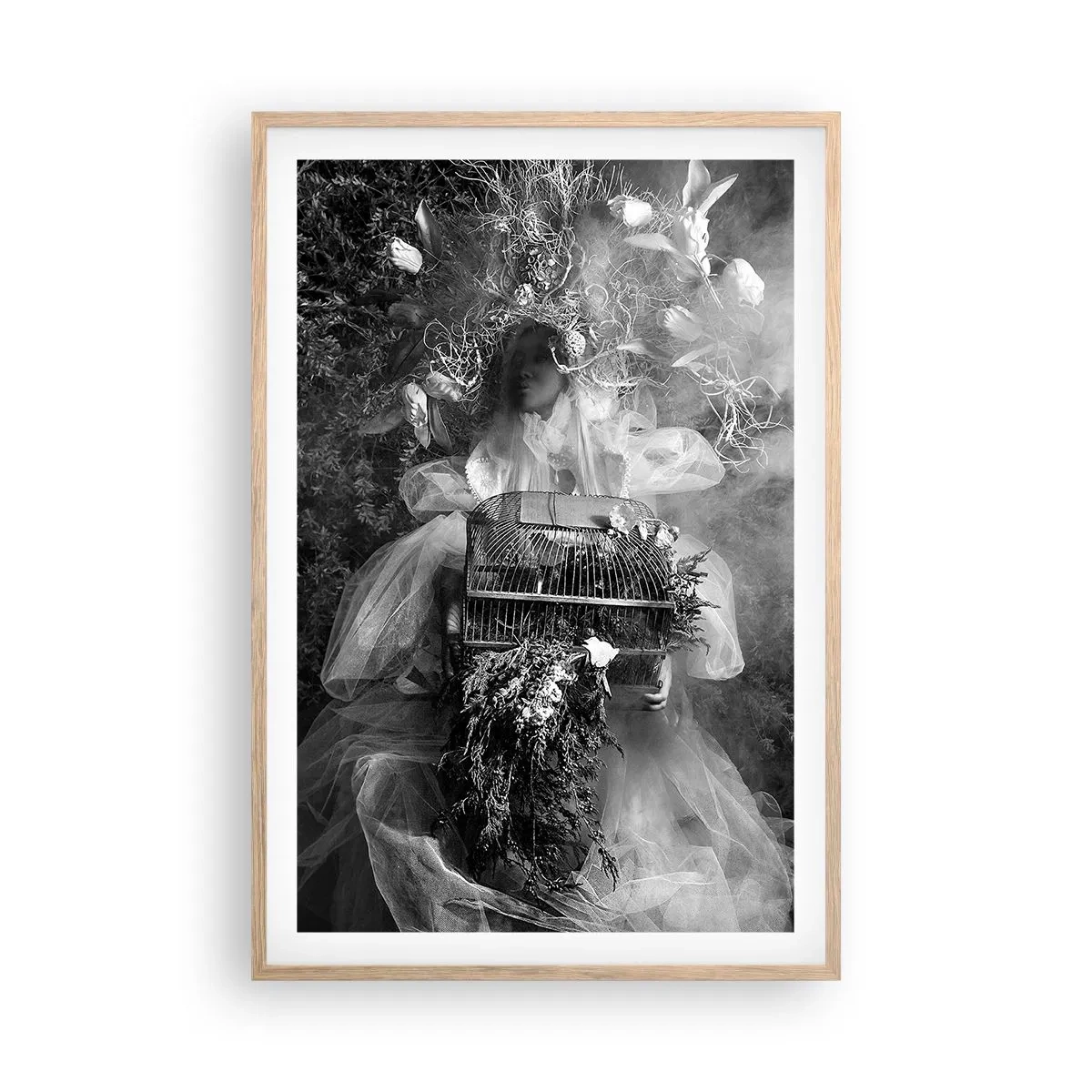 Poster in einem Rahmen aus heller Eiche - Mutter selbst - Natur - 61x91 cm
