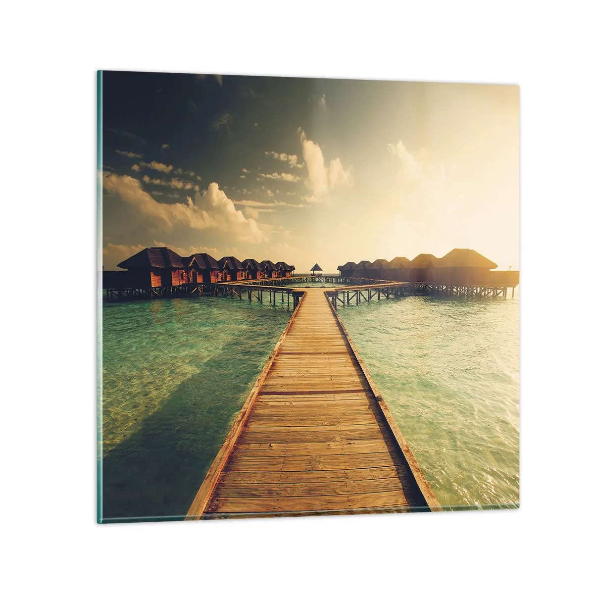 Glasbild - Bild auf glas - Eine herzliche Einladung - 60x60 cm