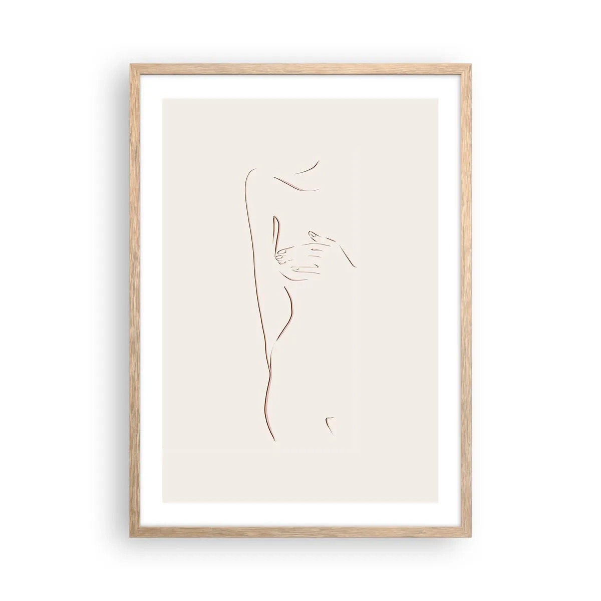 Poster in einem Rahmen aus heller Eiche - Die Form des Verlangens - 50x70 cm