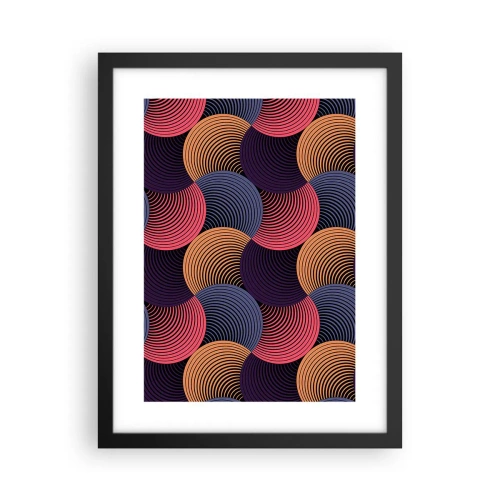 Poster in einem schwarzem Rahmen - Im kreisenden Rhythmus - 30x40 cm