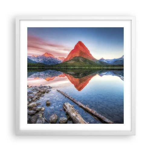 Poster in einem weißen Rahmen - Hitze und Kälte - 50x50 cm