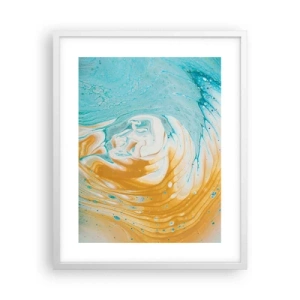 Poster in einem weißen Rahmen - Pastellwirbel - 40x50 cm