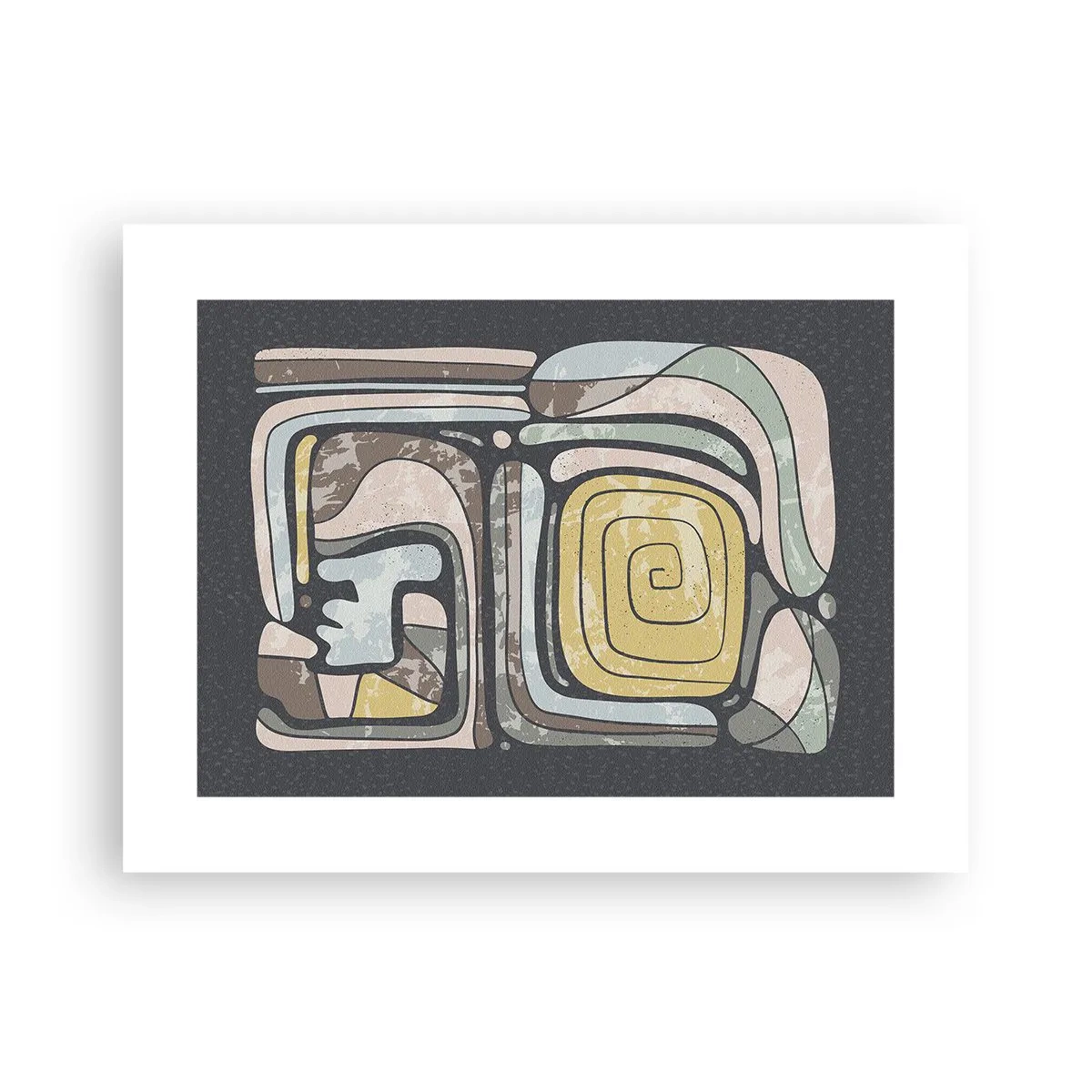 Poster - Abstraktion im präkolumbianischen Geist - 40x30 cm