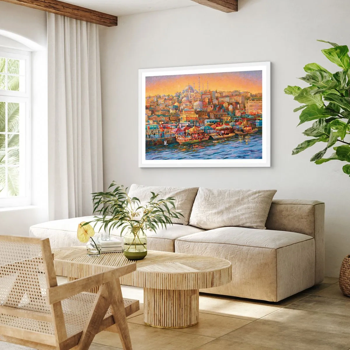 Poster in einem weißen Rahmen - Istanbuler Geschichte - 50x40 cm