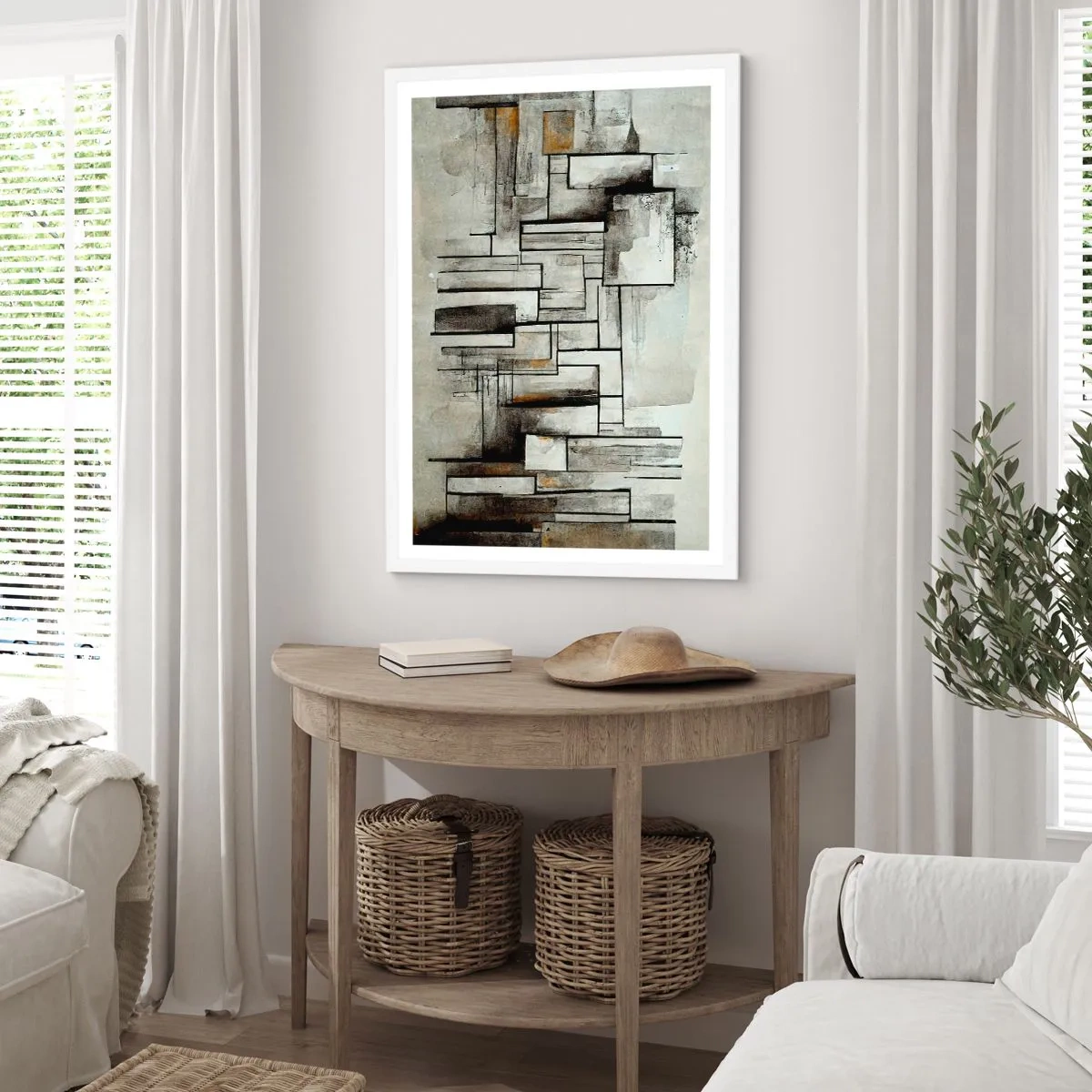 Poster in einem weißen Rahmen - Kraft der Einfachheit - 70x100 cm