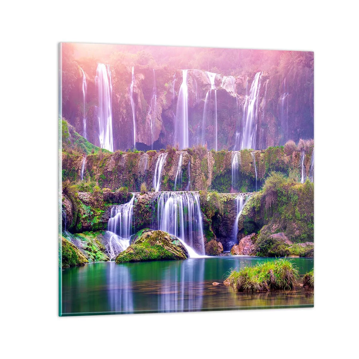 Glasbild - Bild auf glas - Treppe zum Himmel - 60x60 cm