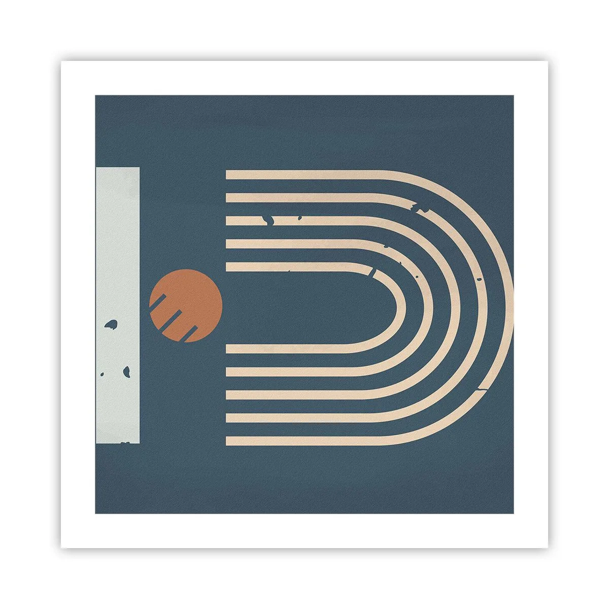 Poster - Geometrie auf dem Granatapfel - 50x50 cm