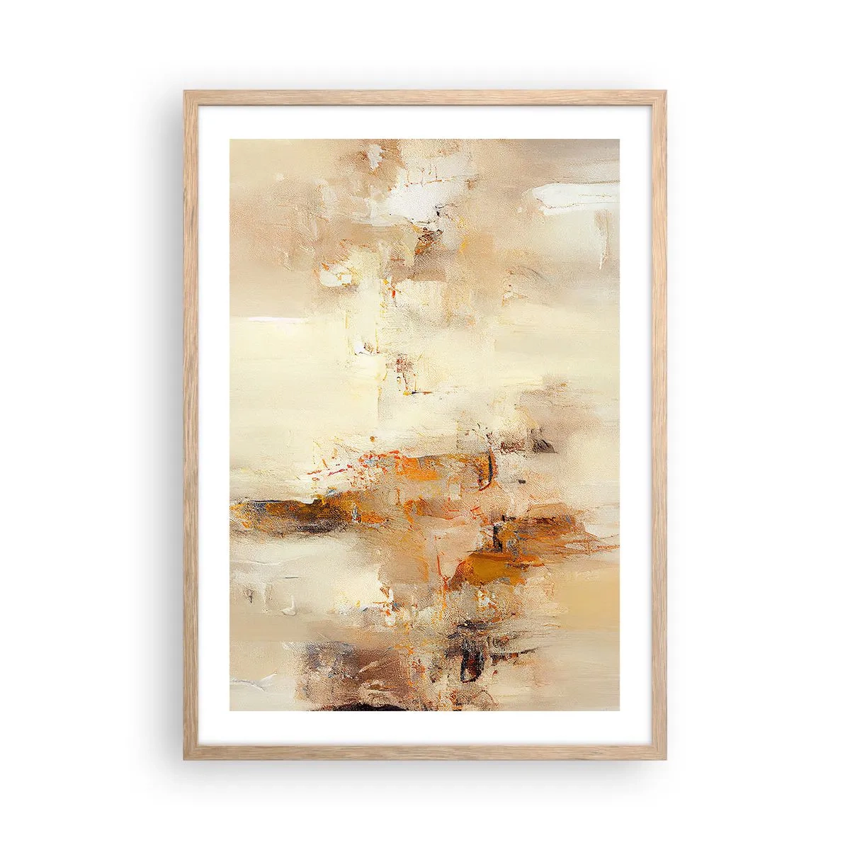 Poster in einem Rahmen aus heller Eiche - Seele aus Bernstein - 50x70 cm