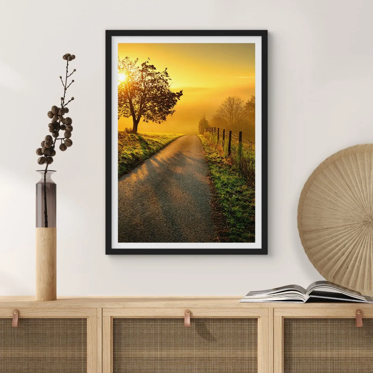 Poster in einem schwarzem Rahmen - Honig-Nachmittag - 40x50 cm