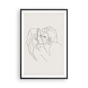 Poster in einem schwarzem Rahmen - Verstrickt im Gefühl - 61x91 cm