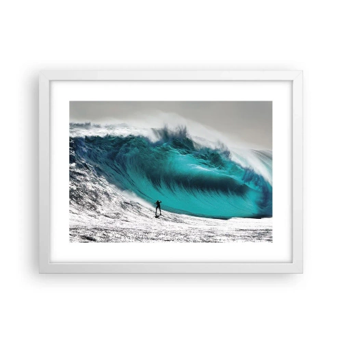 Poster in einem weißen Rahmen - Herausforderung angenommen - 40x30 cm