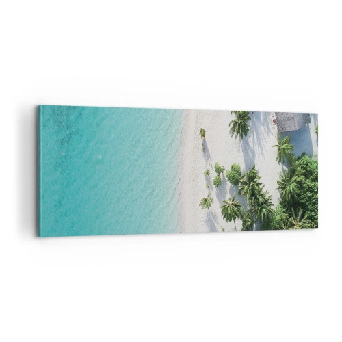 Bild auf Leinwand - Leinwandbild - Urlaub im Paradies - 100x40 cm