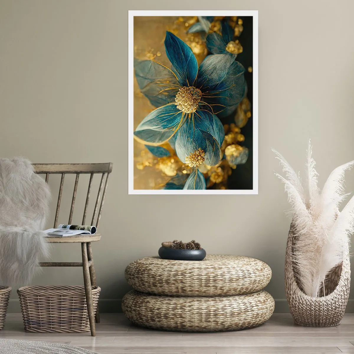 Poster - Mit Gold blühen - 61x91 cm