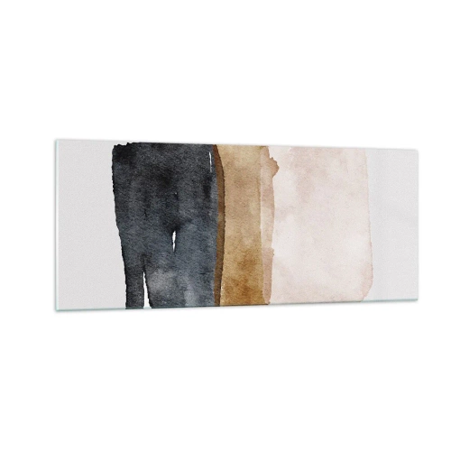Glasbild - Bild auf glas - Die Komposition der Farben der Erde - 100x40 cm