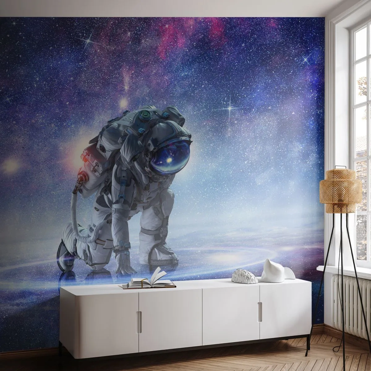 Fototapete Standard Eco - Der Sternenhimmel über mir - Kosmonaut, Kosmos, Astronaut - 200x140 cm