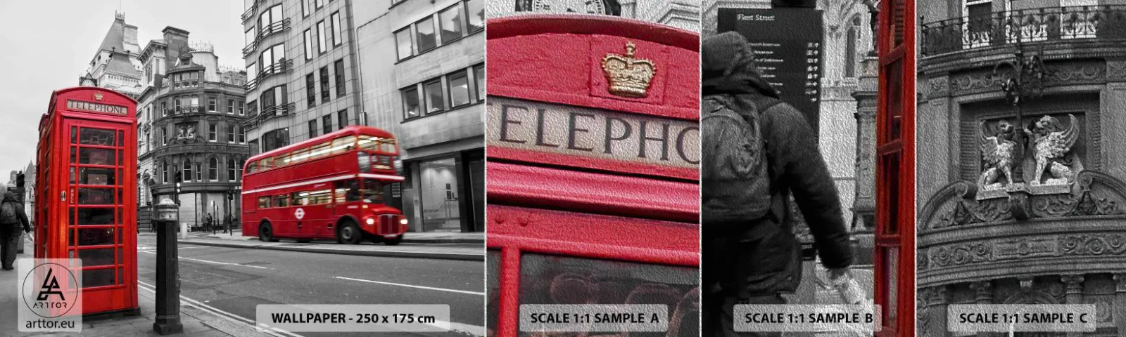 Fototapeten Muster Premium Sand - Das Rotste in Europa - Stadt, London, Die Architektur - 100x30 cm