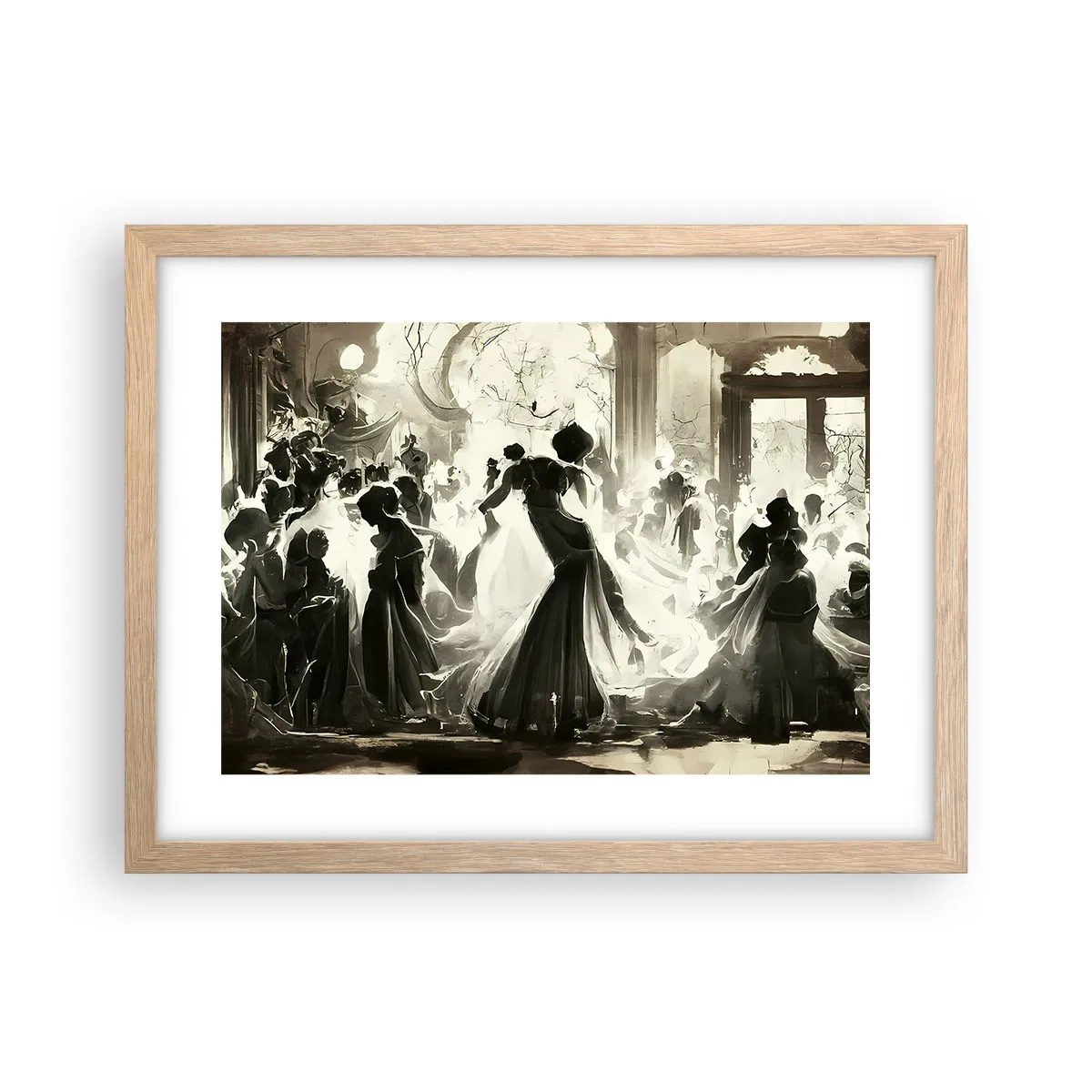 Poster in einem Rahmen aus heller Eiche - Die große Maskerade - 40x30 cm