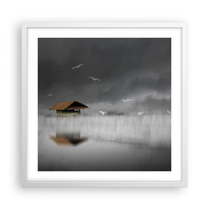 Poster in einem weißen Rahmen - Schutz vor Regen - 50x50 cm