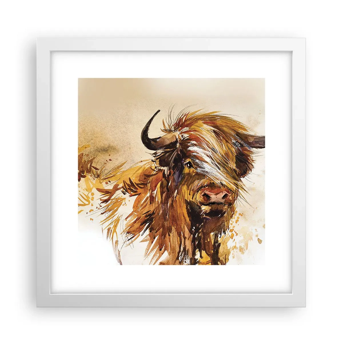 Poster in einem weißen Rahmen - Stolz des Jägers - 30x30 cm