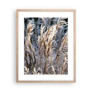 Poster in einem Rahmen aus heller Eiche - Gekleidet mit Frost - 40x50 cm