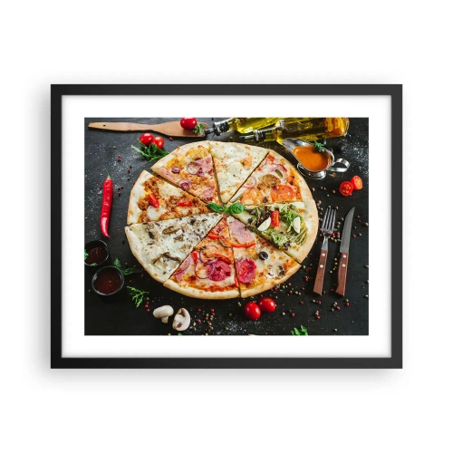 Poster in einem schwarzem Rahmen - Eine Reihe von Geschmacksrichtungen - 50x40 cm