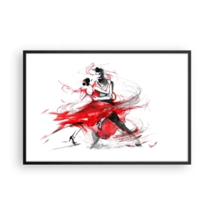 Poster in einem schwarzem Rahmen - Tango – der Rhythmus der Leidenschaft - 91x61 cm