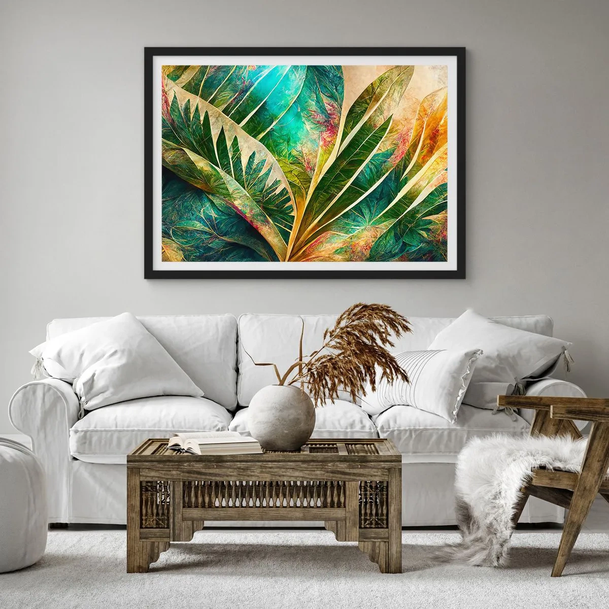 Poster in einem schwarzem Rahmen - Farben der Tropen - 40x30 cm