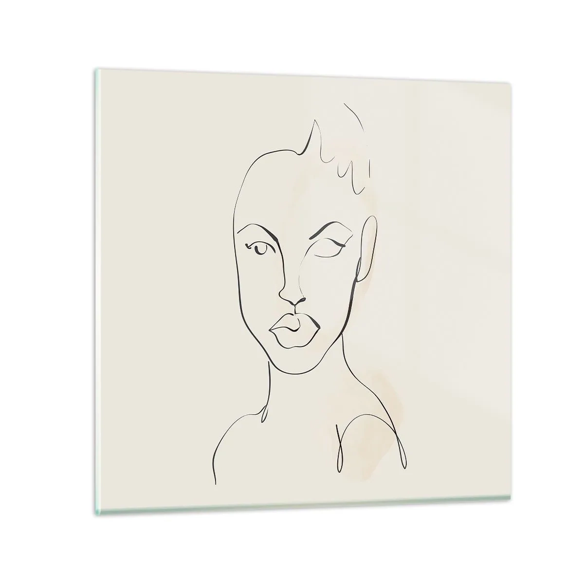 Glasbild - Bild auf glas - Umriss der Sinnlichkeit - 30x30 cm