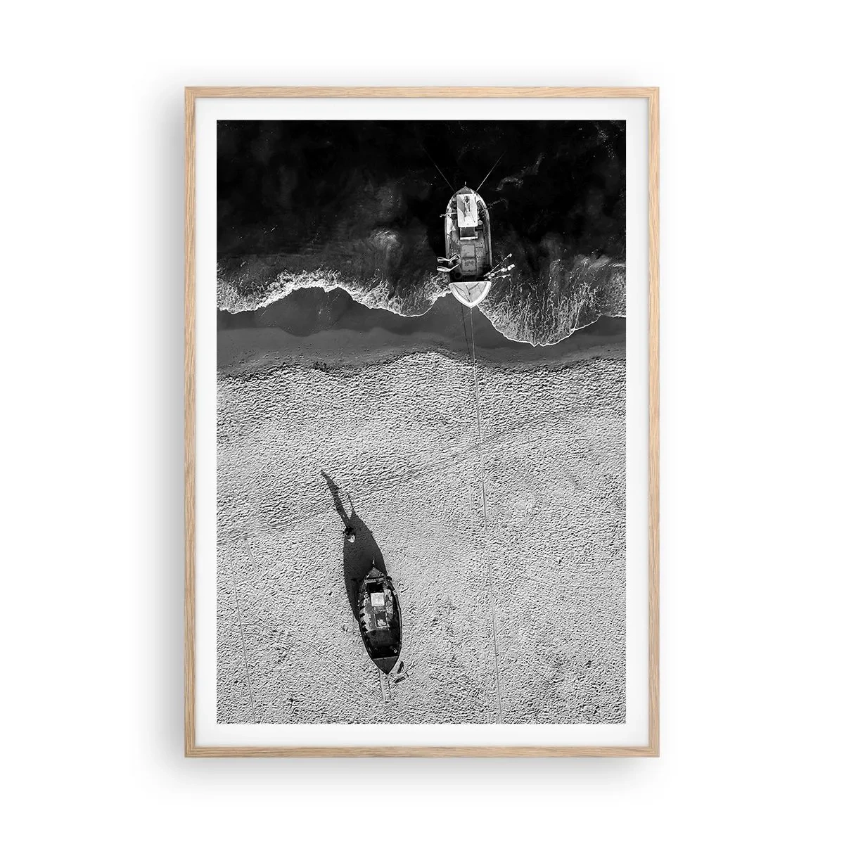 Poster in einem Rahmen aus heller Eiche - Immer noch am Ufer… - 70x100 cm